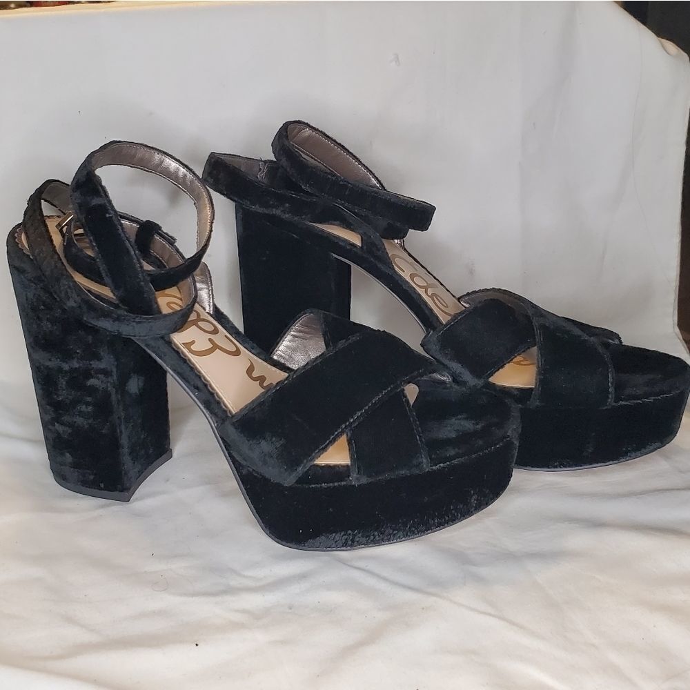 Sam EdelmanMara Suede black Platform Sandal - Picture 11 of 12